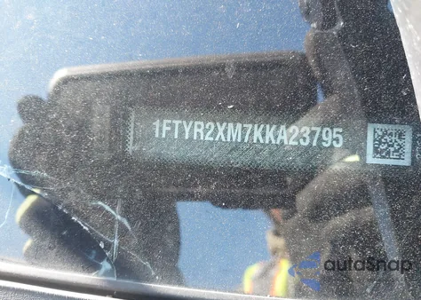 2019 Ford Transit-250 z USA, uszkodzony, nr VIN 1FTYR2XM7KKA23795